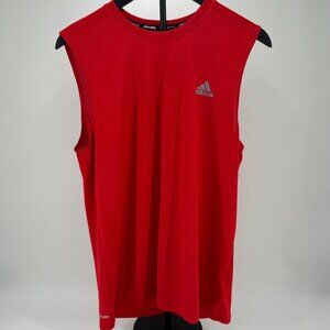 Adidas Mens Climalite Sleeveless Tank Top Red Size Medium